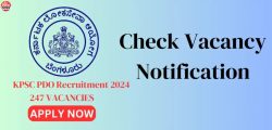 KPSC PDO Recruitment 2024, Check Vacancy Notification and Apply Online