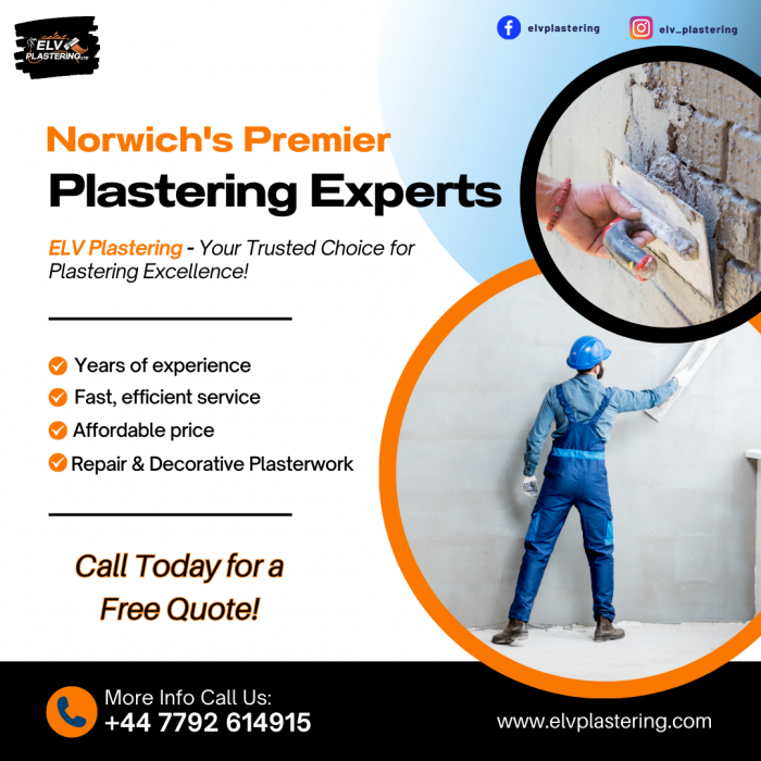 Plastering services in Norwich | ELV Plastering