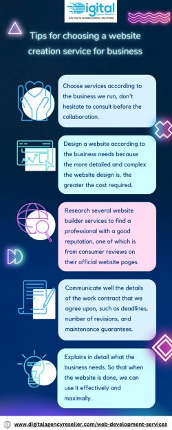 Tips for choosing a website creation services for business