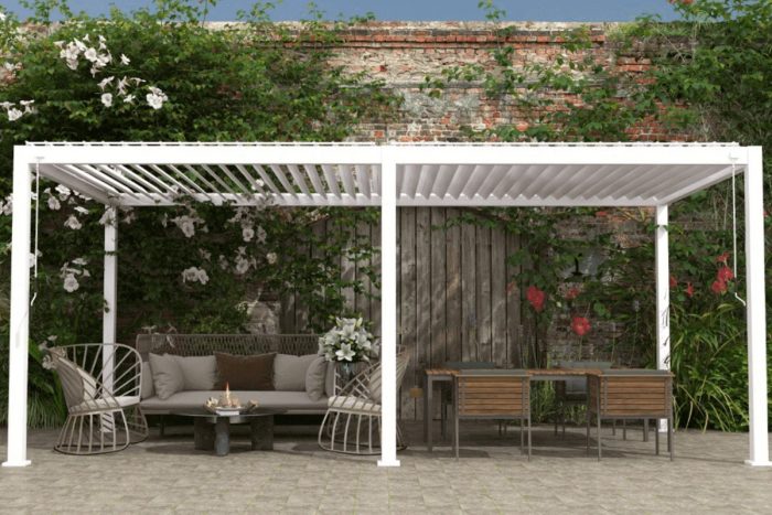 MIRADOR 111S 10’x20′ WHITE PERGOLA