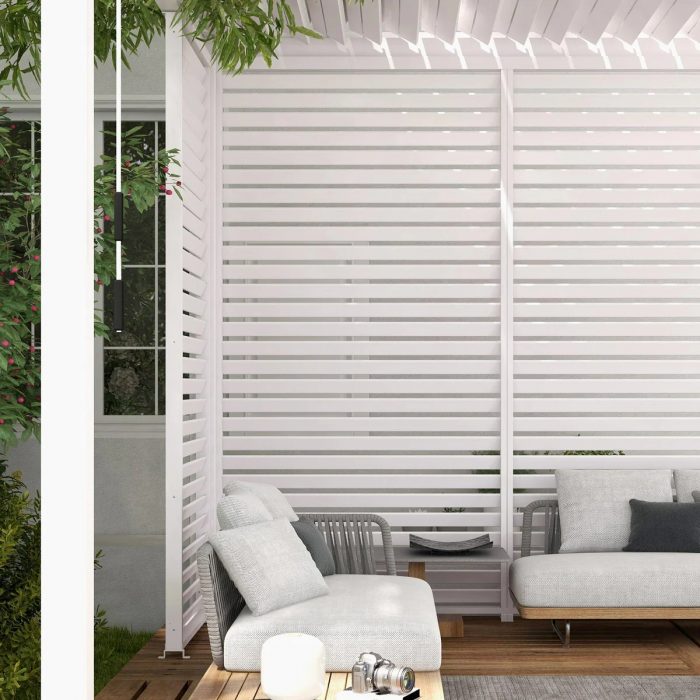 MIRADOR ACCESSORY – SHUTTER WALL WHITE PERGOLA