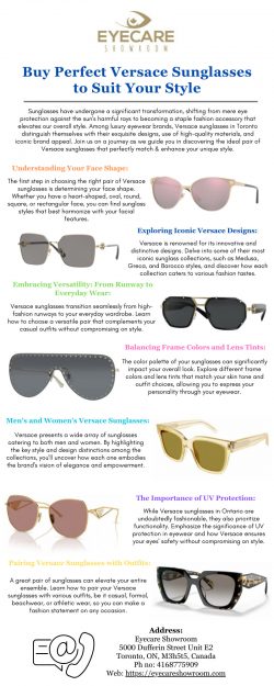 Buy Perfect Versace Sunglasses to Suit Your Style