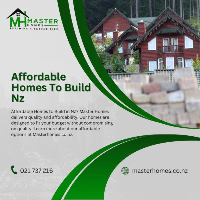 Build Affordably with Affordable Homes To Build Nz by Master Homes