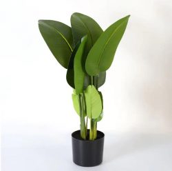 Faux Potted Tree Indoor Artificial Canna Bonsai