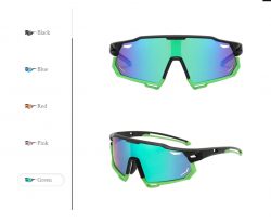 Green Windproof Photochromic Sports Glasses Goggles