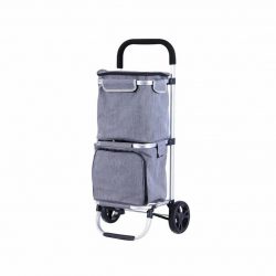 Shopping Trolley Bag Suppliers Square Aluminum Tube Single Wheel Shelf