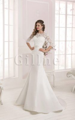 Abito da Sposa in Pizzo con Bottone Lusso con Cristino Lunghi – Gillne.it