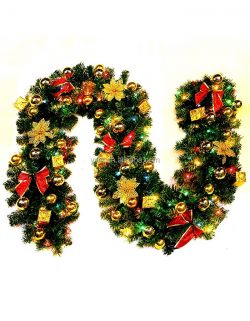 Decorated PVC Christmas garland