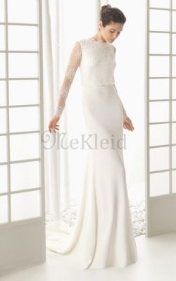 Klassisches Halle durchsichtige Rücken Modisches Brautkleid mit Juwel Ausschnitt – MeKleid.de