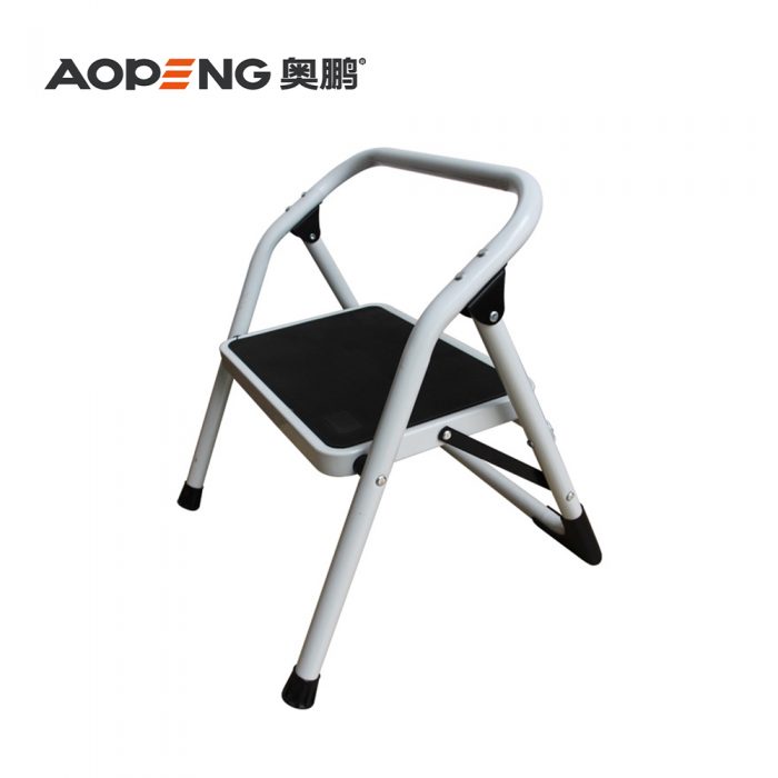 AP-1101, One Step Folding Stool Heavy Duty, Household Steel Stepladders with handle, max capacit ...