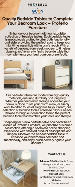 Quality Bedside Tables to Complete Your Bedroom Look – Proferlo Furniture