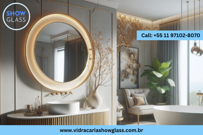 Melhore a sua casa com um espelho redondo para banheiro
