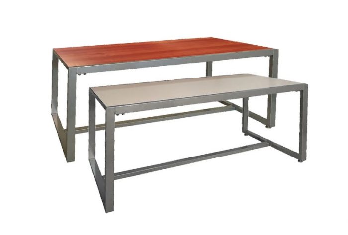 Now Displays: Cherry/Maple Reversible Top Nesting Table Set for Retail Display from USA