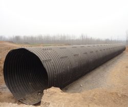 Corrugated steel sewer pipe