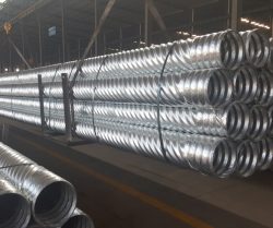 Helical corrugated steel pipe