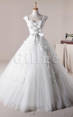 Abito da Sposa A Terra con Increspature Ball Gown in Pizzo con Perline – Gillne.it