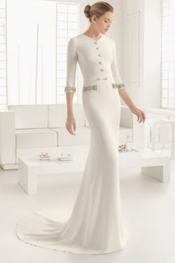 A-Linie Gerüschtes Sweep Zug Bodenlanges Brautkleid mit Natürlicher Taille – MeKleid.de