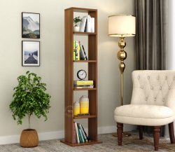 Buy Canny Book Shelf (Exotic Teak Finish) From Wooden Street