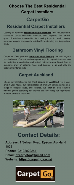 Choose The Best Residential Carpet Installers