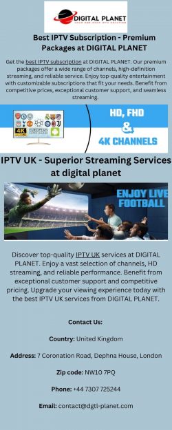 IPTV UK – Superior Streaming Services at digital planet