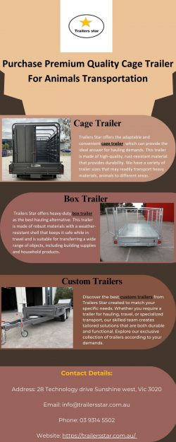 Purchase Premium Quality Cage Trailer For Animals Transportation