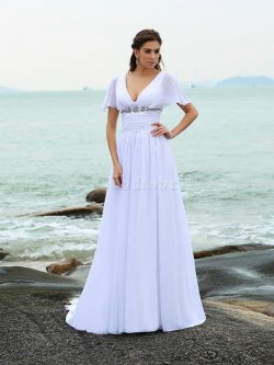 Robe de mariée avec chiffon ligne a de princesse de tour de ceinture empire de lotus – Goo ...