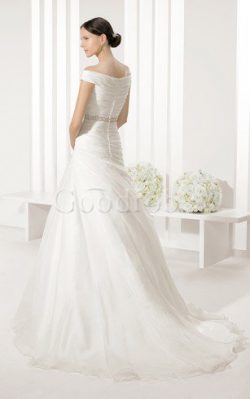 Robe de mariée classique avec chiffon bucolique salle interne sans empire – GoodRobe