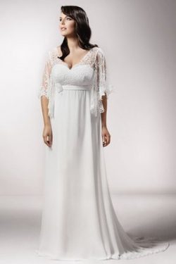 Robe de mariée de fourreau avec fleurs lache longueur au ras du sol ligne a – GoodRobe