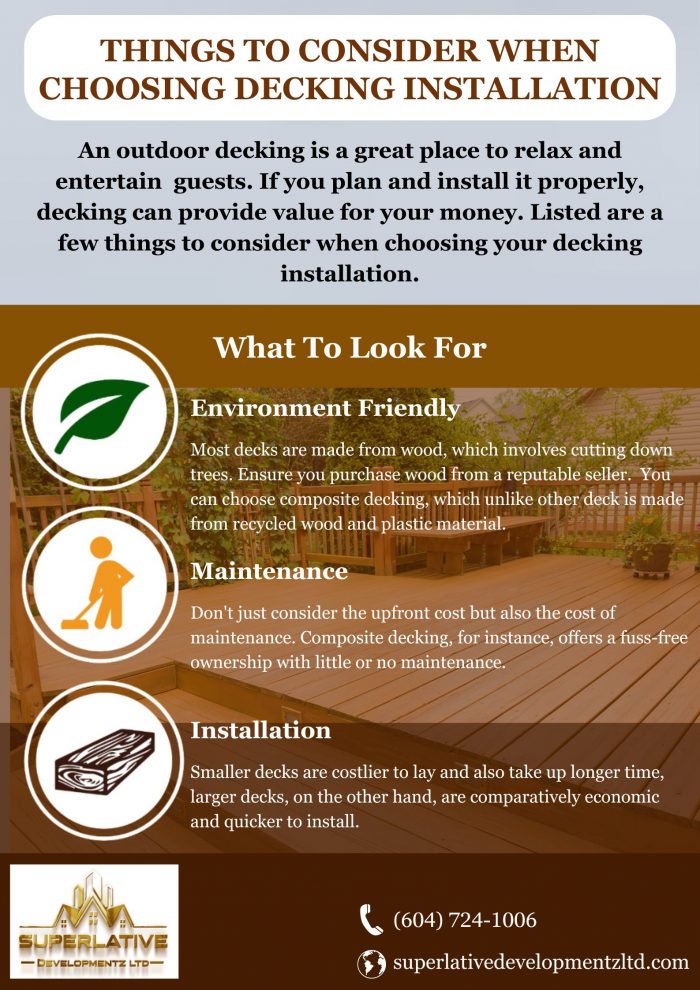 THINGS TO CONSIDER WHEN CHOOSING DECKING INSTALLATION