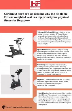 Weighted Vest Singapore: HF Home Fitness