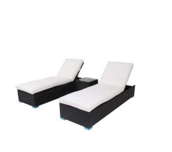 Folding Pool Lounger Chair Set