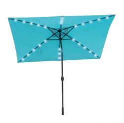 All-iron LED square center column umbrella