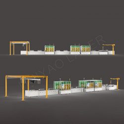 Prismatic lithium battery pack assembly line