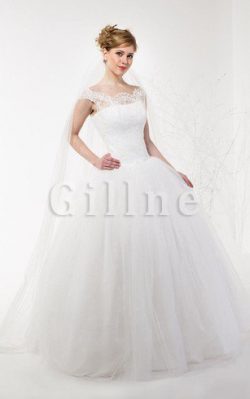 Abito da Sposa Cappellino in Tulle Allacciato con Piega Naturale – Gillne.it