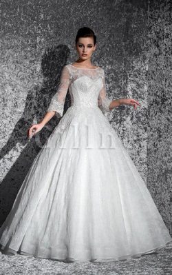 Abito da Sposa Coda A Strascico Corto con Applique Lunghi Vintage Ball Gown – Gillne.it