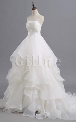 Abito da Sposa Conotta Ball Gown Mini con Festone in Organza – Gillne.it