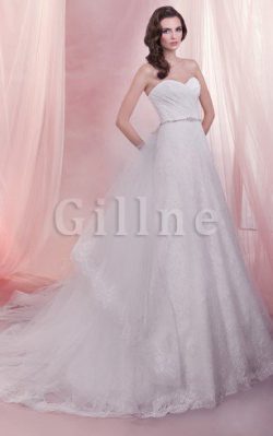 Abito da Sposa Orlo Removibile Senza Maniche con Increspato Naturale A Terra – Gillne.it