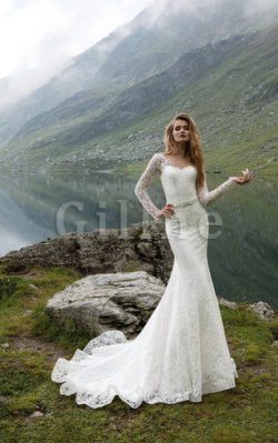 Abito da Sposa Tubino con Fusciacca a Spiaggia A Terra Romantico – Gillne.it