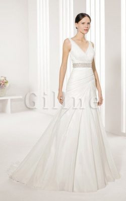 Abito da Sposa V-Scollo Moderno All Aperto Naturale Asimmetrici – Gillne.it