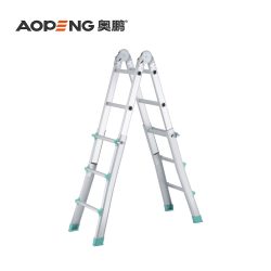 Aopeng folding ladder heavy duty step tall ladders multipurpose aluminum extension scaffolding p ...