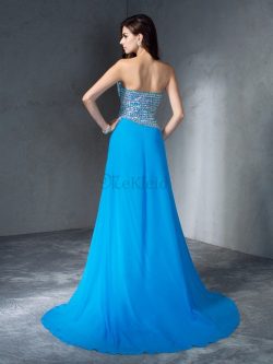 Chiffon Paillette Ärmelloses Normale Taille Paillettenbesetztes Abendkleid – MeKleid.de