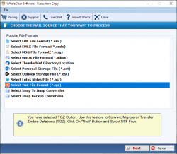 WholeClear TGZ to PST Converter