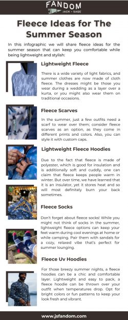 Fleece Ideas for The Summer Season