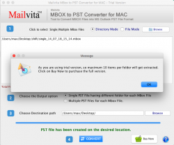 Mailvita MBOX to PST Converter For Mac Software