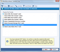 WholeClear OST to PST Converter