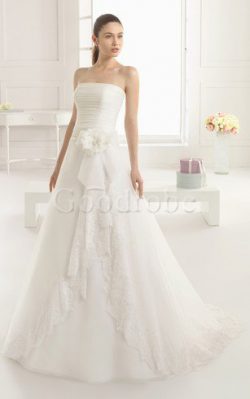 Robe de mariée femme branché naturel romantique avec zip au drapée – GoodRobe