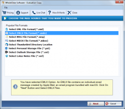 WholeClear EMLX to PST Converter