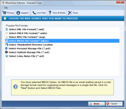 WholeClear MBOX to MHTML Converter