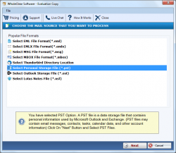 WholeClear PST to EML Converter