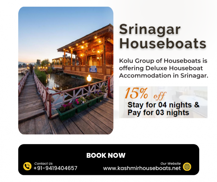 Discover the Best Houseboats in Srinagar for Your Perfect Vacation